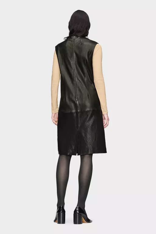 Leather Midi Dress - Midi Dress