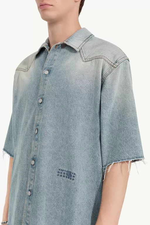 Denim short sleeve shirt - Shirts