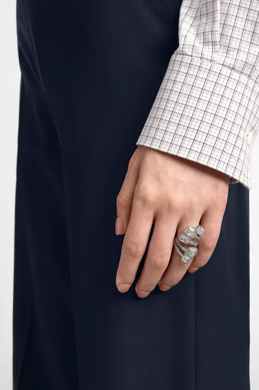 Bague strass &agrave; cire antique - Bagues