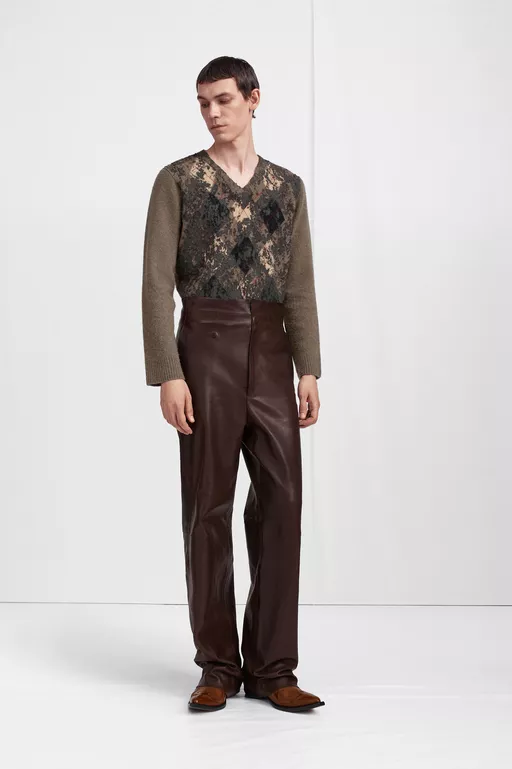 Fusion Lederhose mit weitem Bein - Hosen