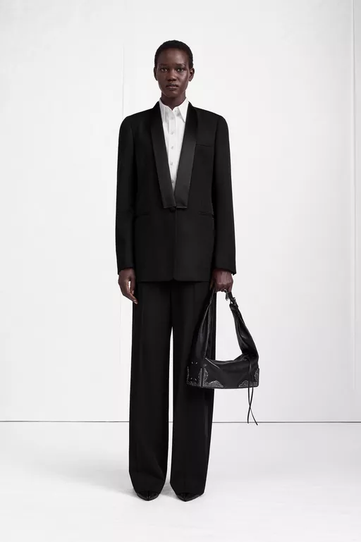 Virgin Wool Tuxedo Blazer - Jackets