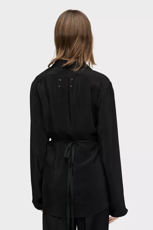 Ruched Wrap Shirt - Shirts