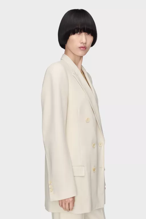 Wool Double-Breasted Blazer - Jackets