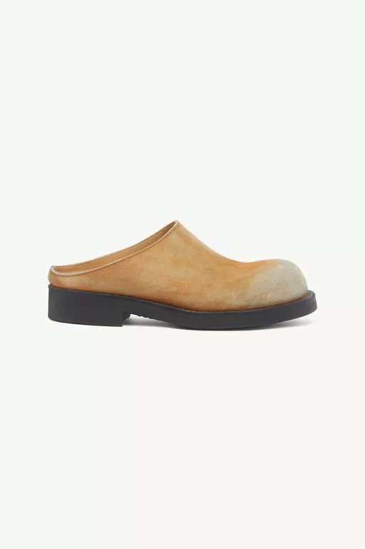 Washed suede Biker mules - Slippers