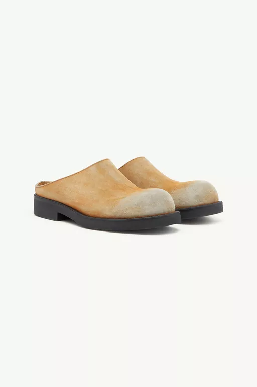 Washed suede Biker mules - Slippers