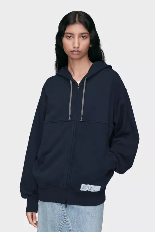 Cotton Zip Hooded Sweatshirt - Sweatshirts