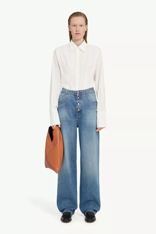 High-waisted jeans - Denim