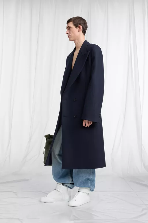 Double-Breasted Wool Overcoat - Coats