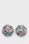 Polished palladio - Cluster Show Sphere Earrings