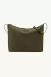 Khaki - Nylon twill crossbody bag