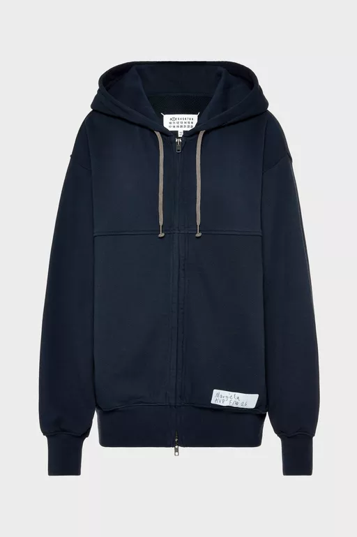 Cotton Zip Hooded Sweatshirt - Sweatshirts