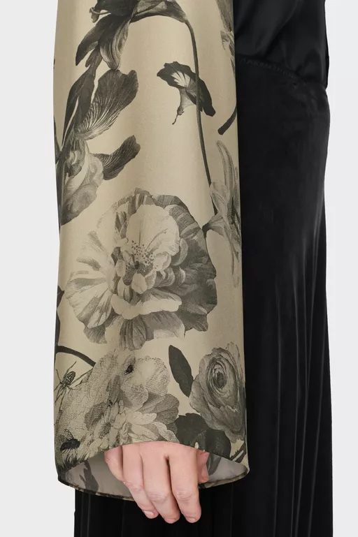 Camisa de seda con estampado floral - Camisas