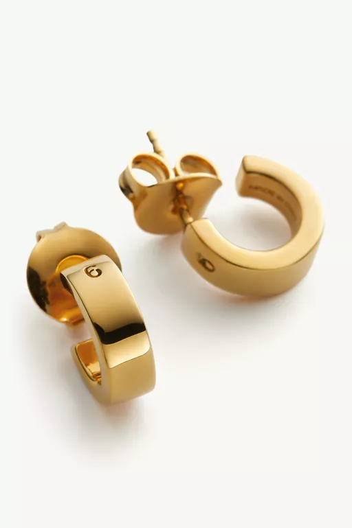 Numeric Minimal Signature Hoop Earrings - Earrings