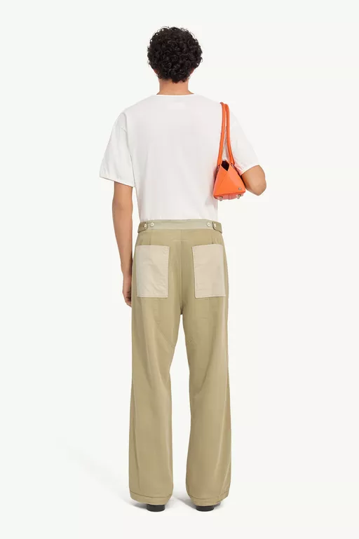 Canvas Panelled Workwear Trousers - Pants