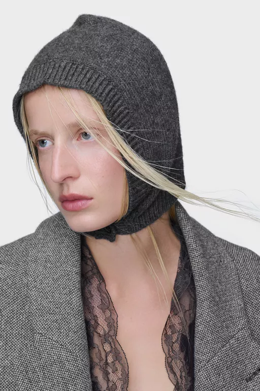 Wool knit hood - Caps