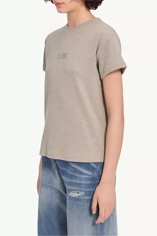 Wool blend rib jersey T-shirt - T-shirts