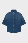 Blue - Camisa vaquera cropped