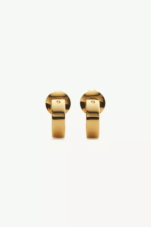 Numeric Minimal Signature Hoop Earrings