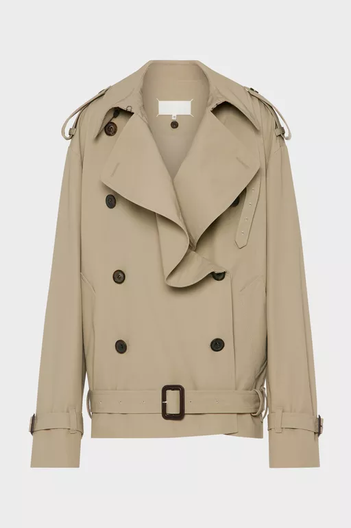 Folded Collar Cotton Caban - Jackets
