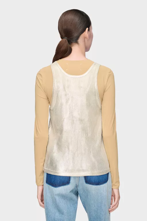 Silver Print Tank Top - Tops