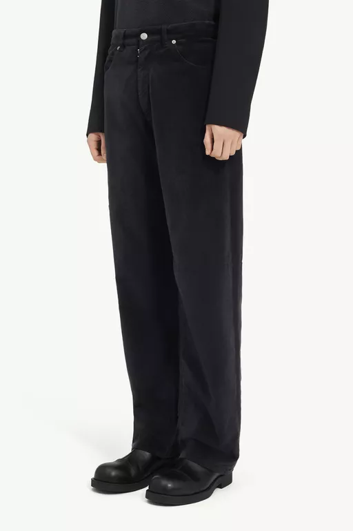 Overdyed moleskin trousers - Denim