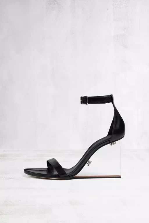 Plexi Wedge Sandals