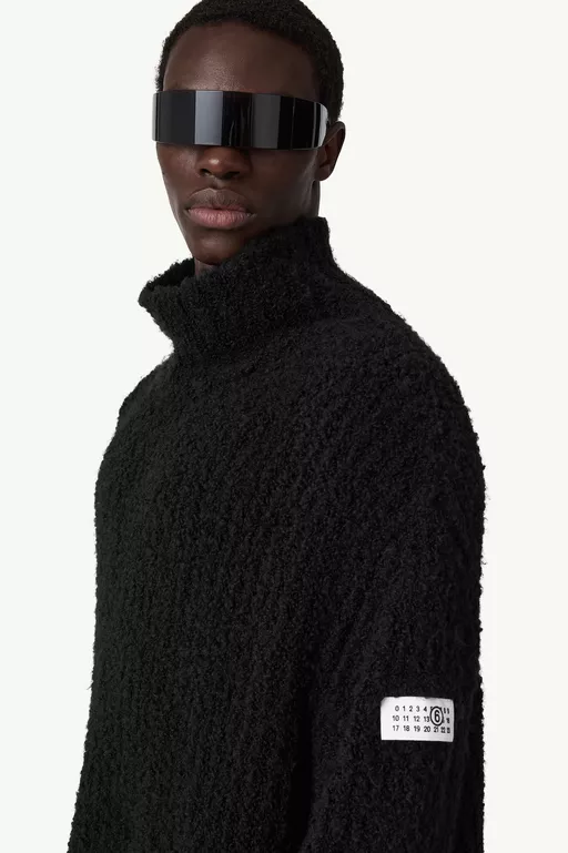 Textured knit turtleneck jumper - Knitwear