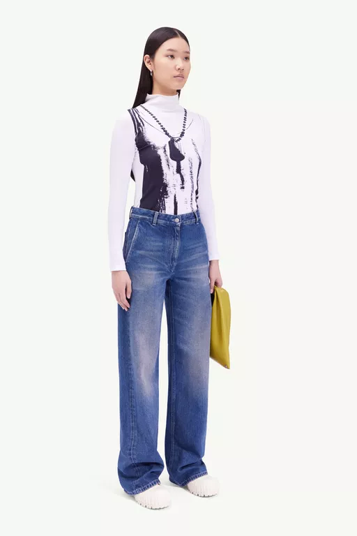 Distressed denim jeans - Denim
