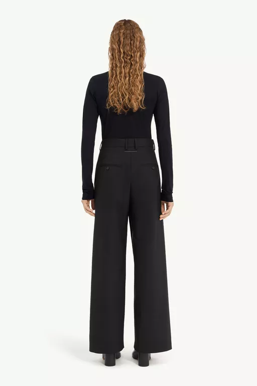 Wool-blend trousers - Pants