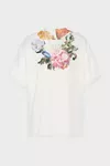 White - Painted Flower Jersey T-Shirt