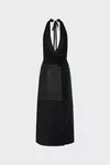 Noir - Robe patchwork dos nu