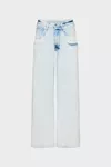 Light Indigo - Bleached Straight-Leg Jeans