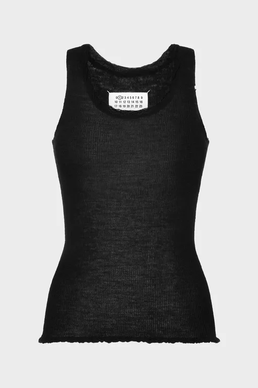 Twisted Knit Tank Top - Tops
