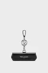 Black - Leather lipstick holder charm