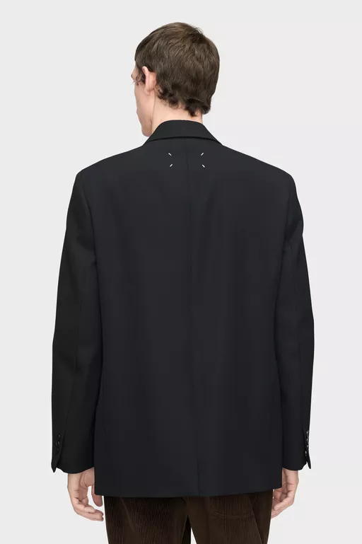 Folded Collar Wool Blazer - Jackets
