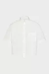 Blanc - Chemise &agrave; manches courtes
