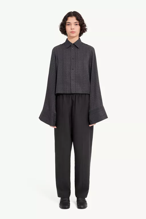 Viscose blend jacquard shirt - Shirts