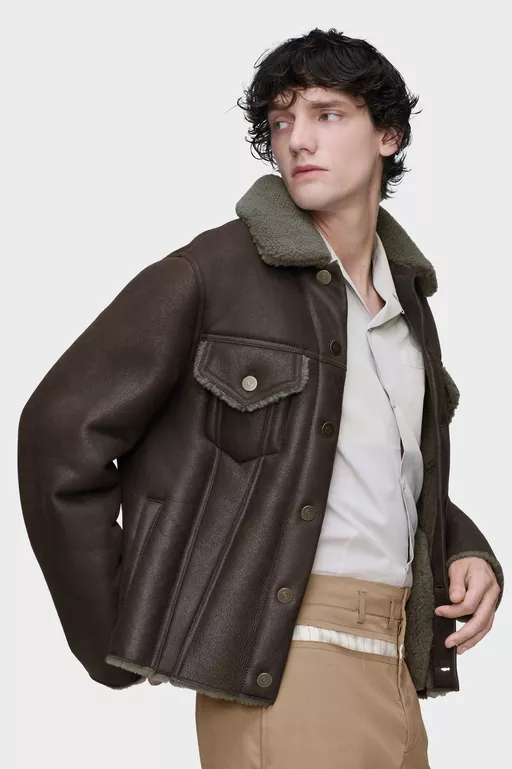 Waxed shearling jacket - Jackets