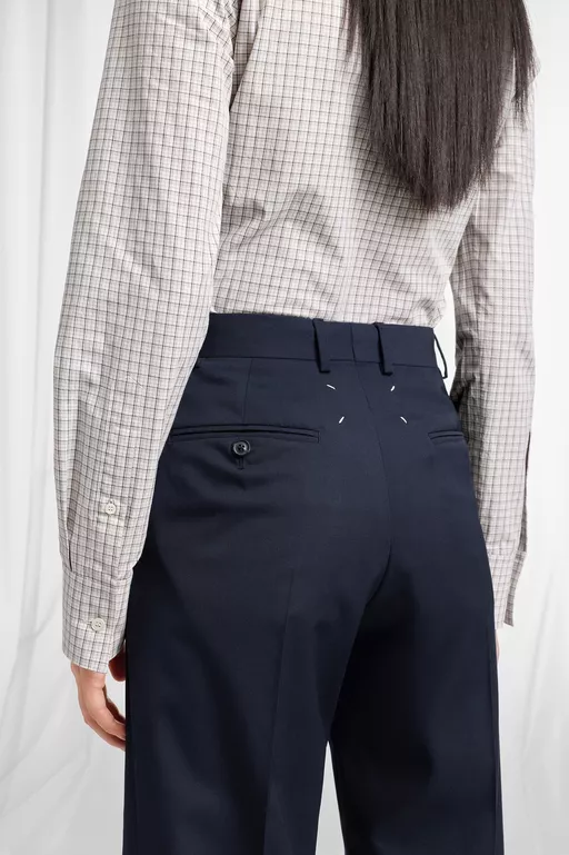 Pleated Wool Tailored Trousers - Pants