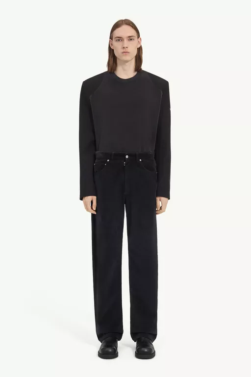 Overdyed moleskin trousers - Denim