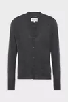 Grey - Wool-blend V-neck cardigan