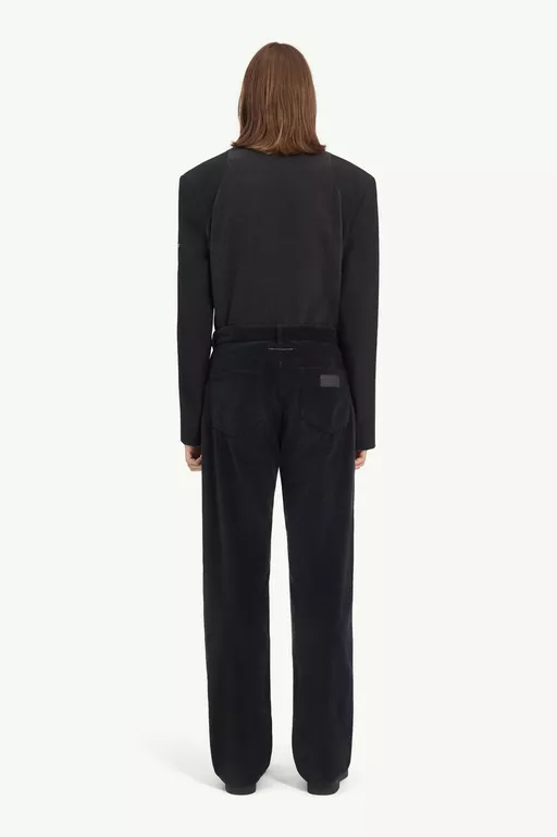 Overdyed moleskin trousers - Denim