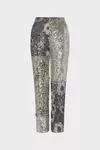 Multicolor - Floral Sequin Patchwork Trousers