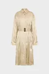 Pink beige - Creased Silk Trench Coat