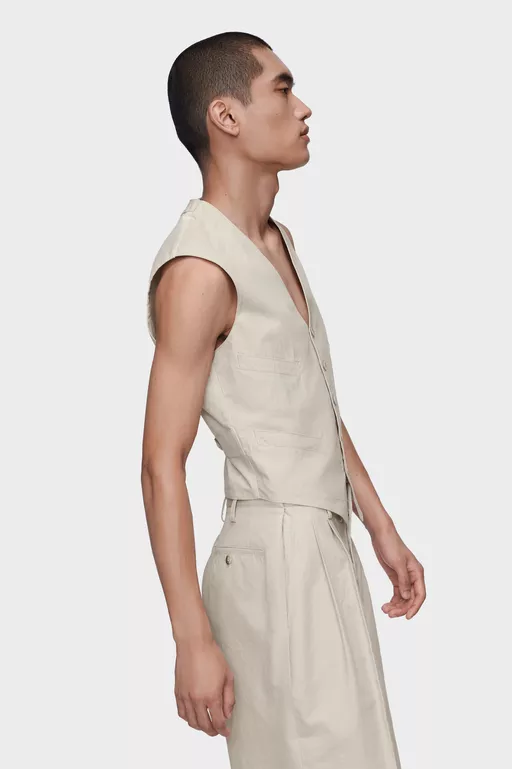 Cotton silk gilet - Waistcoats