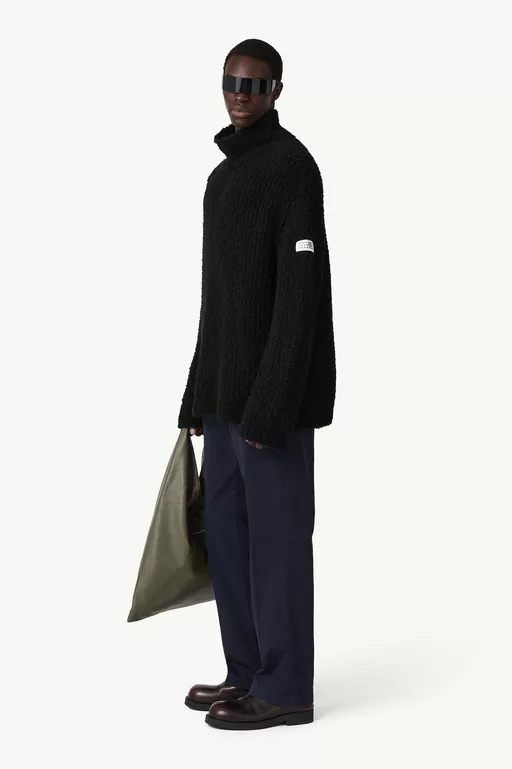 Textured knit turtleneck jumper - Knitwear