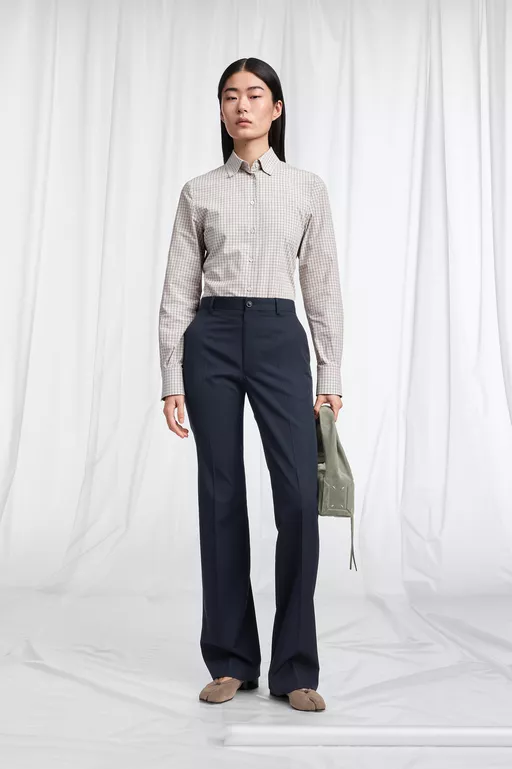 Pleated Wool Tailored Trousers - Pants