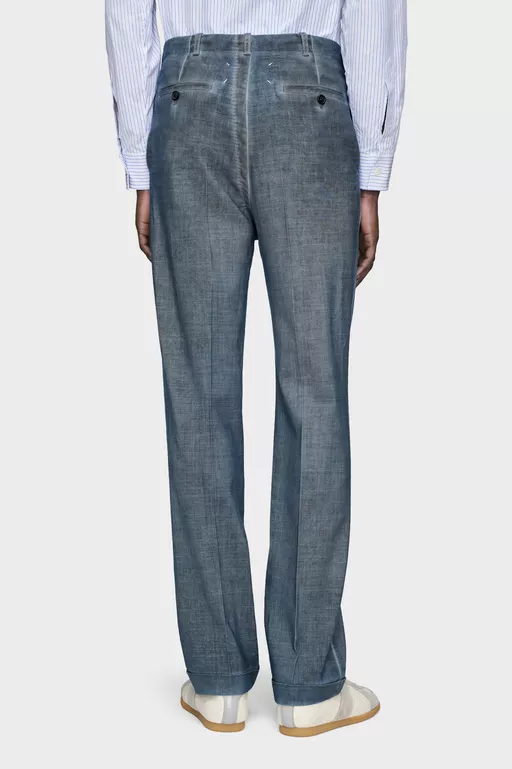 Double-Dyed Wool Trousers - Pants