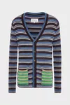 Mist - Striped Wool Cardigan