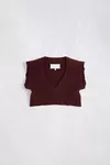 Bordeaux - Lived-In Raw-Edge Knit Vest